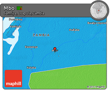 Political 3D Map of Mbo