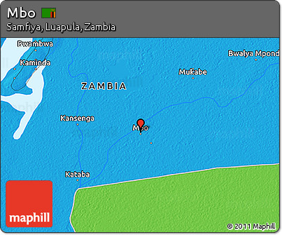 Political 3D Map of Mbo