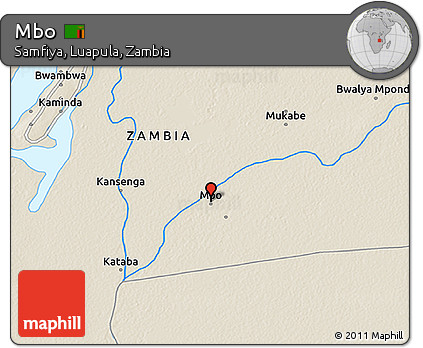Shaded Relief 3D Map of Mbo