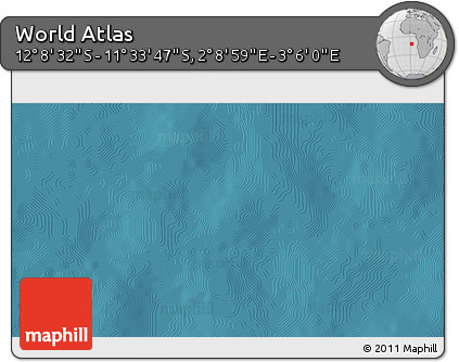 Satellite 3D Map of the Area around 11° 51' 9" S, 2° 37' 30" E