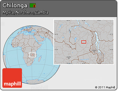 Gray Location Map of Chilonga