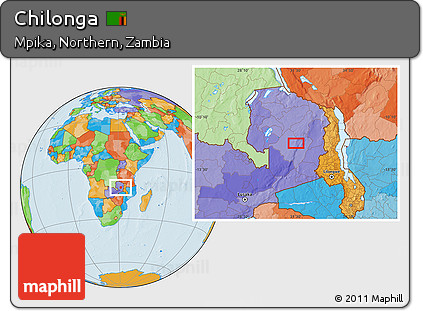 Political Location Map of Chilonga
