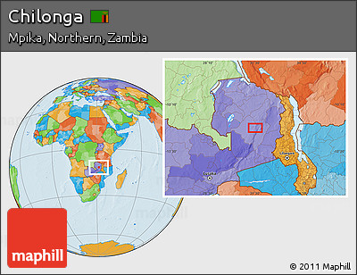 Political Location Map of Chilonga