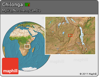 Satellite Location Map of Chilonga