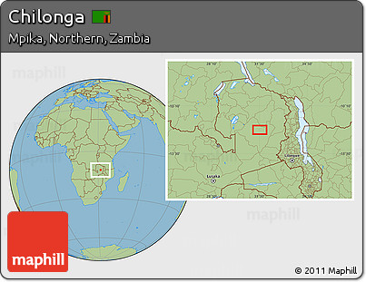 Savanna Style Location Map of Chilonga