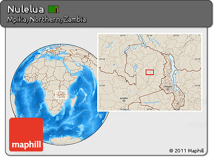 Shaded Relief Location Map of Nulelua