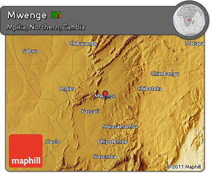 Physical Map of Mwenge