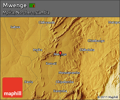 Physical Map of Mwenge