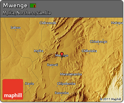 Physical Map of Mwenge