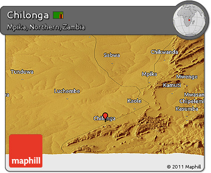 Physical Panoramic Map of Chilonga