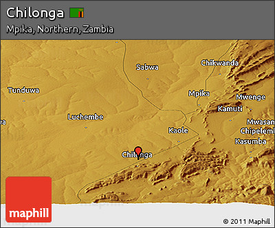 Physical Panoramic Map of Chilonga