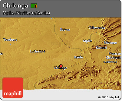 Physical Panoramic Map of Chilonga