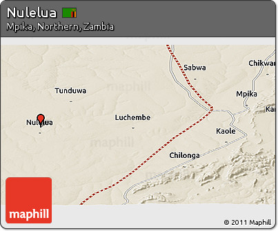 Shaded Relief Panoramic Map of Nulelua