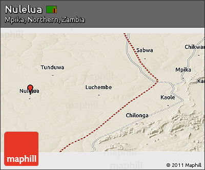 Shaded Relief Panoramic Map of Nulelua
