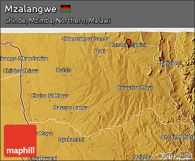 Physical 3D Map of Mzalangwe