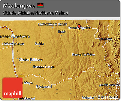 Physical 3D Map of Mzalangwe