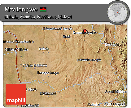 Satellite 3D Map of Mzalangwe