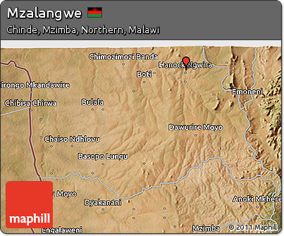 Satellite 3D Map of Mzalangwe