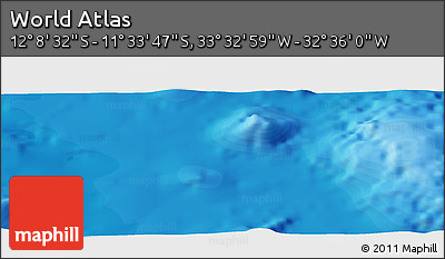 Political Panoramic Map of the Area around 11° 51' 9" S, 33° 4' 30" W
