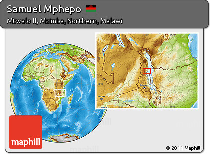 Physical Location Map of Samuel Mphepo