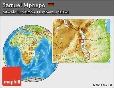 Physical Location Map of Samuel Mphepo