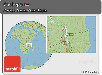 Savanna Style Location Map of Cachepa