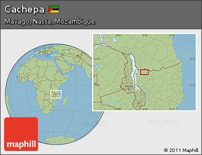 Savanna Style Location Map of Cachepa