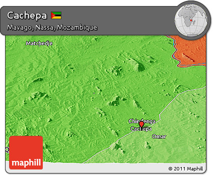 Political Panoramic Map of Cachepa