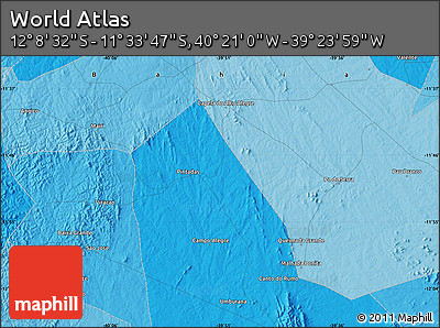Political Map of the Area around 11° 51' 9" S, 39° 52' 30" W