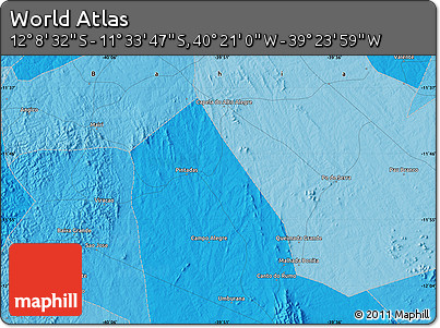 Political Map of the Area around 11° 51' 9" S, 39° 52' 30" W