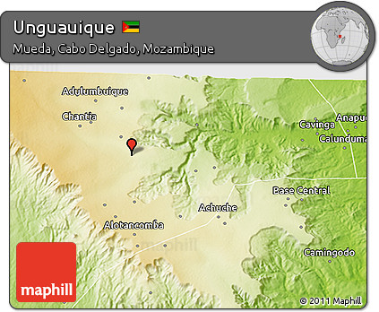 Physical 3D Map of Unguauique