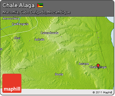 Physical 3D Map of Chale Alaga