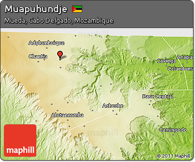 Physical 3D Map of Muapuhundje