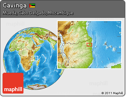 Physical Location Map of Cavinga