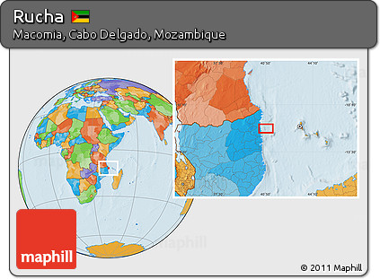 Political Location Map of Rucha