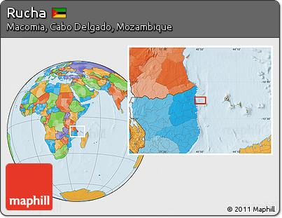 Political Location Map of Rucha