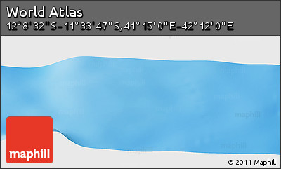 Physical Panoramic Map of the Area around 11° 51' 9" S, 41° 43' 30" E