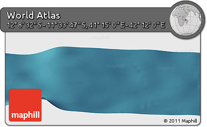 Satellite Panoramic Map of the Area around 11° 51' 9" S, 41° 43' 30" E