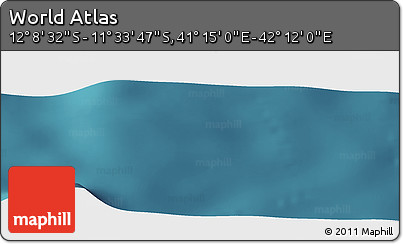 Satellite Panoramic Map of the Area around 11° 51' 9" S, 41° 43' 30" E