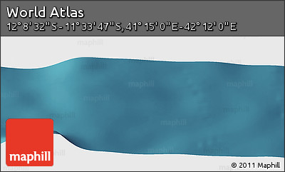 Satellite Panoramic Map of the Area around 11° 51' 9" S, 41° 43' 30" E