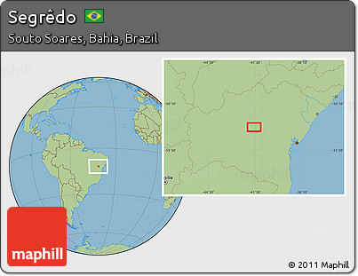 Savanna Style Location Map of Segrêdo