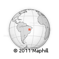 Outline Map of the Area around 11° 51' 9" S, 42° 25' 29" W, rectangular outline