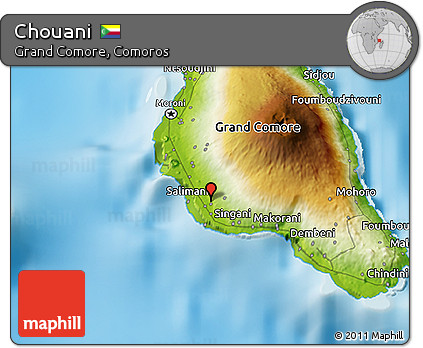 Physical 3D Map of Chouani
