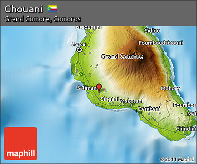Physical 3D Map of Chouani