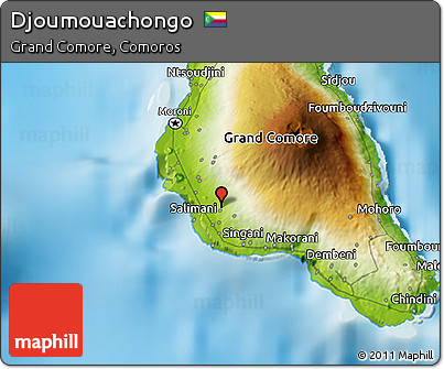 Physical 3D Map of Djoumouachongo