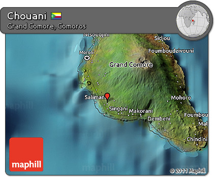 Satellite 3D Map of Chouani
