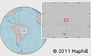 Gray Location Map of the area around 11° 51' 9" S, 47° 31' 29" W, hill shading