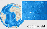 Shaded Relief Location Map of the area around 11° 51' 9" S, 4° 10' 30" W