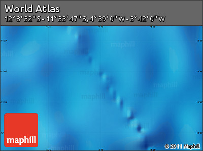 Shaded Relief Map of the Area around 11° 51' 9" S, 4° 10' 30" W