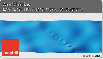 Shaded Relief Panoramic Map of the Area around 11° 51' 9" S, 4° 10' 30" W